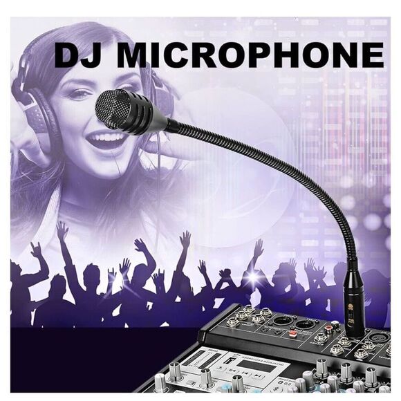 Depusheng DJ Mic Professional XLR Gooseneck Microphone for Stage W/Switch 18.9” - Picture 7 of 11